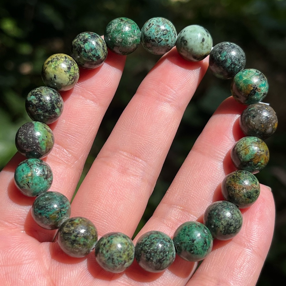 10mm stretchable African turquoise‎ bracelet